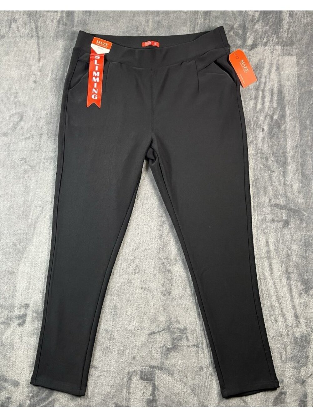 Maze Collection Scuba Slimming Leggings Pants Women's 2X Black Levanta Cola NWT